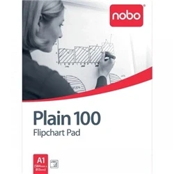 Image of Nobo Plain Flipchart Pad A1 100 Sheet (2 Pack)