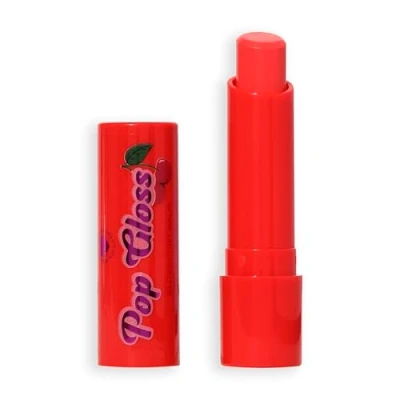 Image of I Heart Revolution Pop Gloss Balm, Hydrating Lip Balm With Glossy Finish &amp; Hint Of Colour, Vegan Cruelty Free, Cherry Red