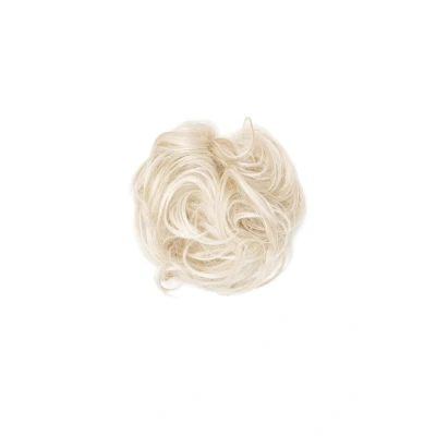 Image of Lullabellz Premium Hair Up Scrunchie Messy Bun, Bleach Blonde, 6 Inch Length