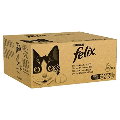 Image of FELIX Original Mixed Selection in Jelly Wet Cat Food 120x100g