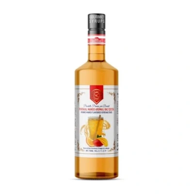 Image of Nish, Orange Mango Flavored Base Beverage, Non Alcoholic, Ready to Drink, Cocktail, 700 ml, Glass Bottle