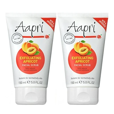 Image of 2 x Aapri Exfoliating Apricot Face Facial Scrub Cream 150ml New Improved Formula