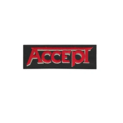 Image of Accept Heavy Metal_1 Patch Badge Embroidered Iron on Applique Souvenir Accessory
