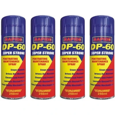 Image of HitlineUK 4 x DP 60 Penetrating Releasing Cleaning Maintenance Spray Lubricant 250ml