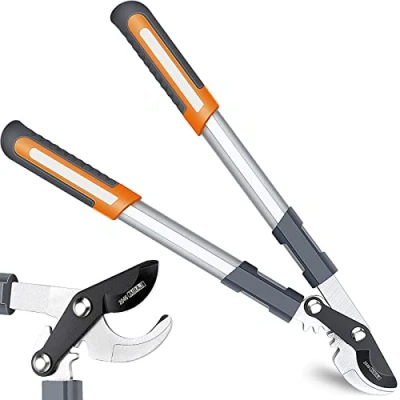 Image of AIRAJ Bypass Loppers ,Light Duty Tree Loppers,SK 5 Sharp Carbon Steel Blade, with Gear Drive Cutting System,Branch Lopper for handling Smaller Woody Vines, Live Branches and Twigs