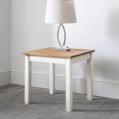 Image of Julian Bowen Coxmoor Lamp Table White/Oak Tables