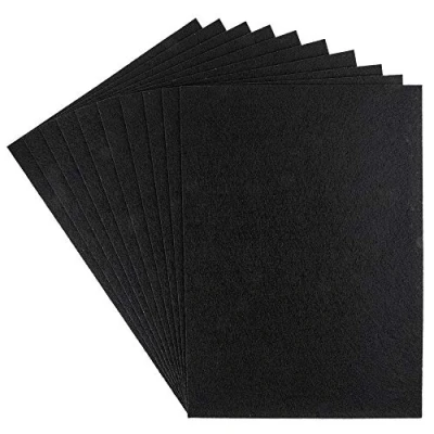 Image of Ideen mit Herz Felt 10 Sheets Self Adhesive Black 2 mm DIN A4 Ideal for Crafts or as Gliders