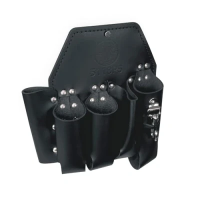 Image of Lineman Tool Pouch, 5 Pocket and Knife Snap, Durable Leather, 25 x 28 cm Klein Tools 5118P5