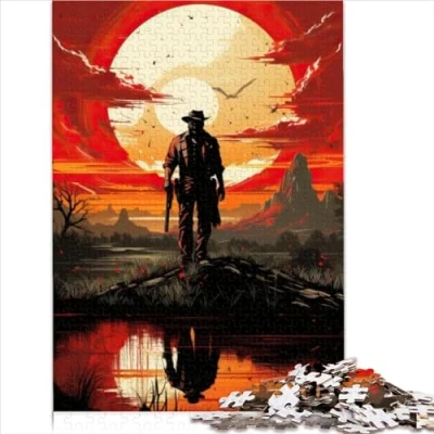 Image of Funny Jigsaw Puzzles Red Dead Memories Art for Adults 1000 Pieces Family Kids Activity 1000pcs（26x38cm）