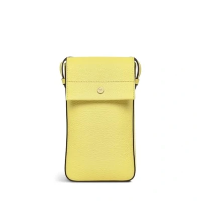 Image of Radley London Rivington Medium Phone Crossbody for Women, in Yellow Grained Leather