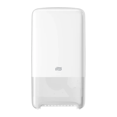 Image of Tork Twin Mid size Toilet Paper Roll Wall Mounted Dispenser White T6, High Capacity, Elevation Range, 557500