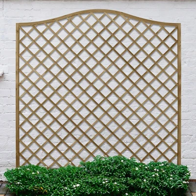 Image of Forest 6&#039; x Pressure Treated Europa Hamburg Decorative Garden Screen Panel (1.8m 1.8m)