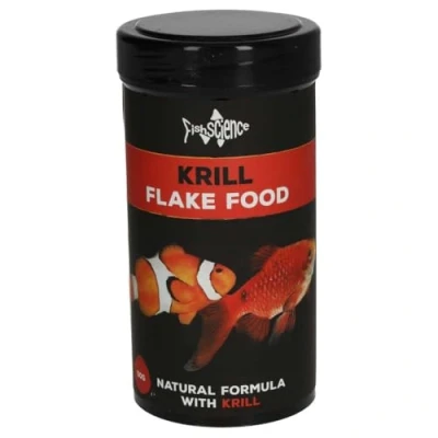 Image of FishScience Krill Flake Food 50g (250ml) Freshwater and Marine Fish