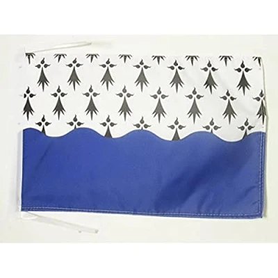 Image of AZ Flag French Department of Morbihan 18&#039;&#039; x 12&#039;&#039; 100% Polyester France Small Banner with Two Cords Fade Resistant Vivid Colors 18x12 in 45x30 Cm