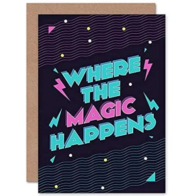 Image of Wee Blue Coo Disco Kitchen Magic Happens Greeting Card With Envelope Inside Premium Quality
