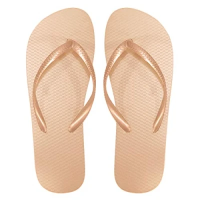 Image of SUGAR ISLAND® UNISEX LADIES GIRLS MENS SUMMER BEACH FLIP FLOP POOL SHOES APRICOTGOLD 3/4