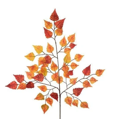 Image of FloristryWarehouse Faux Silk Autumn Birch Leaf Spray 69cm/27 Inches