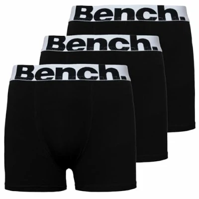 Image of Bench Mens &#039;Tom&#039; Boxer Shorts, 3 Pack, S, Black
