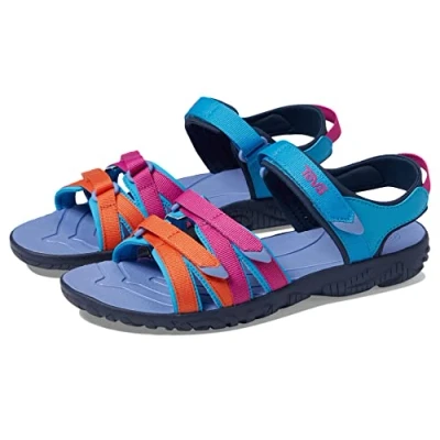 Image of Teva Tirra Walking sandals blue/rose/multicoloured for kids, Size: 13, Blue/rose/multi coloured Synthetics/textile