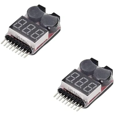 Image of YUNIQUE GERMANY 2 Piece Buzzer 1S 8S Lipo Alarm Warner Protection Checker Voltage Beeper 2S 3S