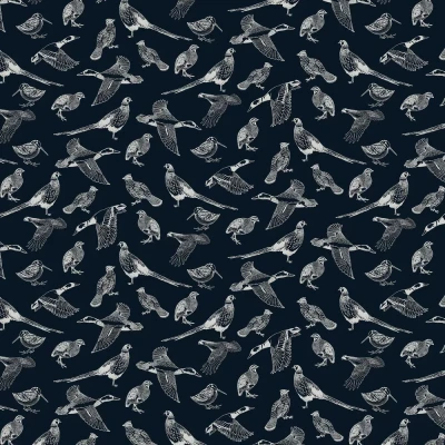Image of Graham &amp; Brown Joules Hunting Birds French Navy Wallpaper