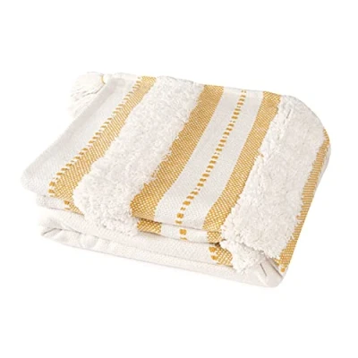 Image of EHC Throws for Sofas Large, Blankets Sofa throw, beds Double Settee Bed Cover, 150 x 200 cm, Ochre