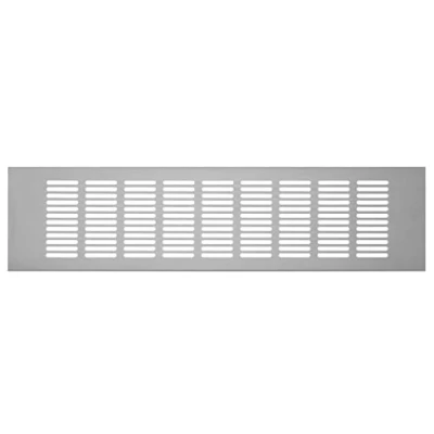 Image of LIRAST 100x400mm Silver Aluminium Radiator Grill 4x16 inch Kitchen Plinth Vent Cupboard Wardrobe Vents Air Covers Internal Ventilation Grilles Door for Interior Doors