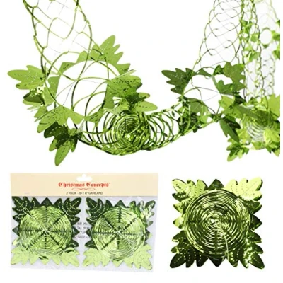 Image of Christmas Concepts® Pack Of 2 9ft Garland Festive Hanging Decorations (MINT GREEN)