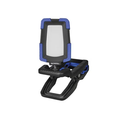 Image of Faithfull FPPCLIP10R Rechargable Cordless LED Clip Grip Work Light 10 W 1000Lm