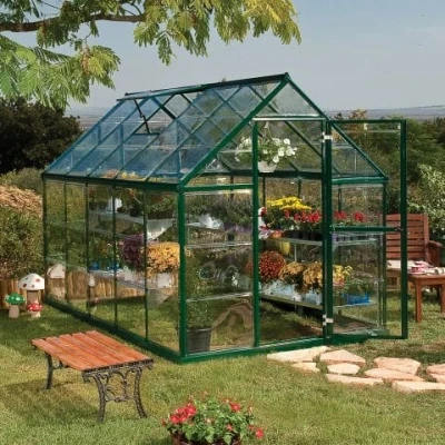 Image of 6x10 Palram Canopia Harmony Polycarbonate Green Greenhouse