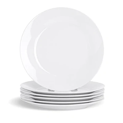 Image of 6x 19cm White China Dessert Plates By Argon Tableware