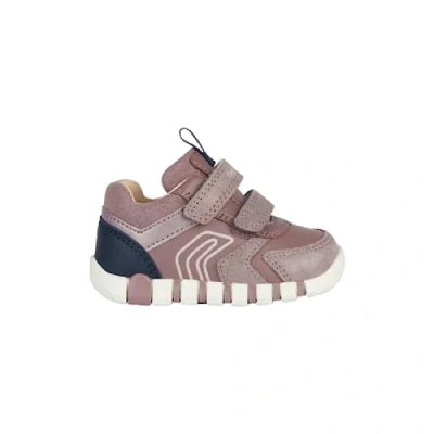 Image of Geox Baby B Iupidoo Girl C Sneaker, Rose Smoke Navy, 6 UK Child