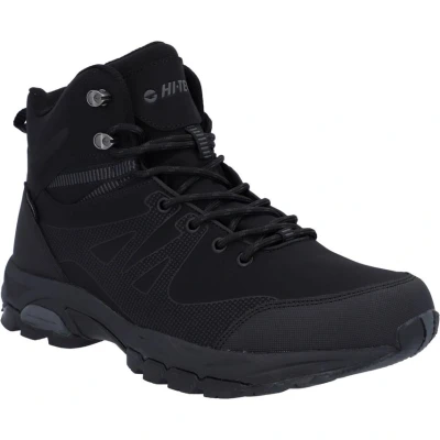 Image of HI TEC Jackdaw MID WP Hiking shoes, Men&#039;s, Size: 12, Black/carbon grey Textile/synthetics