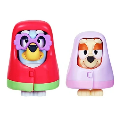 Image of Bluey and Bingo Grannies Playset: Articulated 2.5 Inch Action Figures 2 Pack Including Removable Blankets Glasses Official Collectable Toy