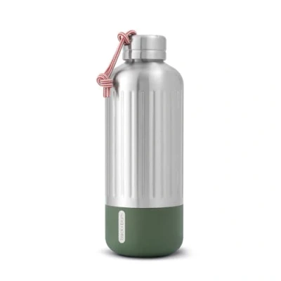 Image of Black+Blum Explorer Vacuum Flask Stainless Steel Leak Proof Water Bottle with Carry Loop BPA Free Drinks for Hot or Cold Drinks, Hiking and Gym Olive, Small, 650ml