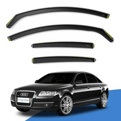 Image of Edgevisors Wind Deflectors Set Fits: AUDI A6 C6 2004 2011 4 Door Saloon 4pc