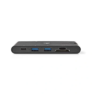 Image of Nedis Docking Station USB Type C 2x / 3.0 VGA HDMI Card Reader Gigabit Ethernet Power Delivery 100 W ...
