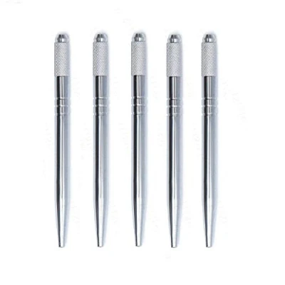 Image of Pinkiou 3D Microblading Pen Silver Manual Tattoo Eyebrow 5 Pieces For Permanent Makeup Supplies Machine Tool
