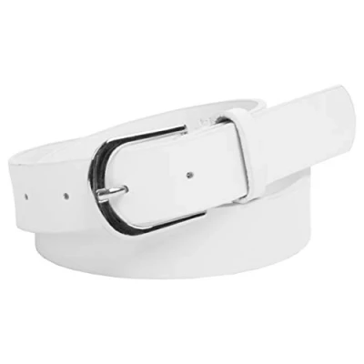 Image of BlackButterfly Women&#039;s Genuine 100% Leather Jeans Dress Belt (White, XXL)