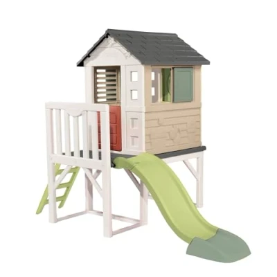 Image of SMOBY LIFE HOUSE ON STILTS PLAYHOUSE indoor/outdoor sustainable play with 49% recycled material