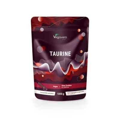 Image of Vegavero L Taurine Powder 1kg 3000 mg Daily Dose 1 Year Supply 100% Pure NO Additives Lab Tested Vegan