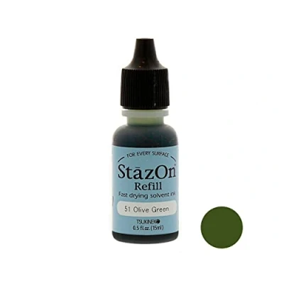 Image of StazOn Ink Tsukineko Re Inker, Olive Green