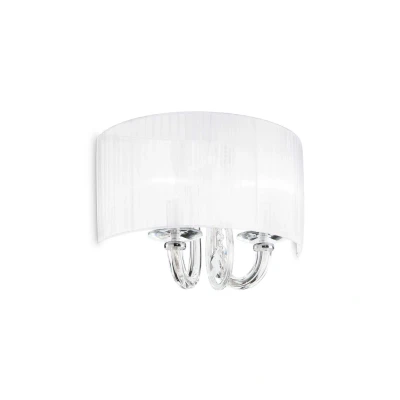 Image of Swan 2 Light Indoor Glass Candle Wall Chrome, E14