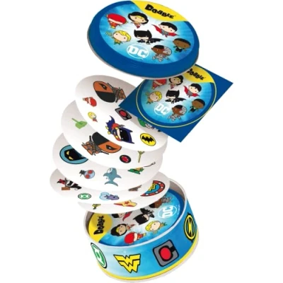 Image of Asmodee Dobble DC Justice League [Amazon Exclusive] Card Game Ages 6+ 2 8 Players 15 Minutes Playing Time