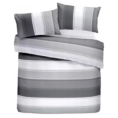 Image of Fusion Duvet Cover and Pillow Case, 52% Polyester / 48% Cotton, Grey, Single