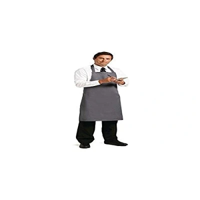 Image of Whites Bib Apron Polycotton Charcoal Kitchen Cooking Chefs Catering Restaurant