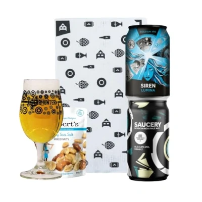 Image of Gluten Free &amp; Vegan Craft Beer 2 Can Gift Set with Hunter Glass (330ml Cans)