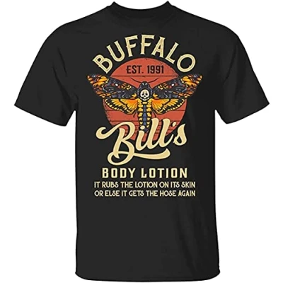 Image of Buffalo Bill Body Lotion Silence Lambs 355 Horror Funny T Shirt Black XL