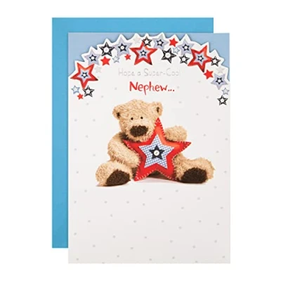 Image of Hallmark Birthday Card for Nephew Cute Die Cut &#039;Wellibobs&#039; Design