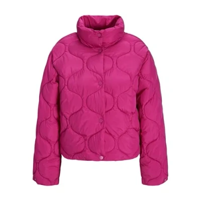 Image of JJXX Jxsena Quilted Winter jacket, Women&#039;s, Size: Small, Fuchsia red
